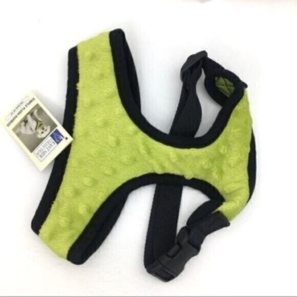 Plush Dog Harness Medium Green